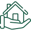 House icon representing the division of complex real estate portfolios in high-net-worth divorces.