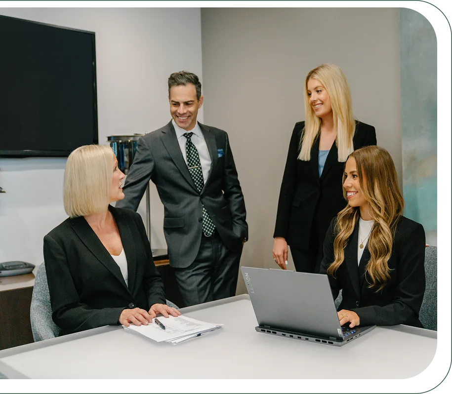 The legal team at Garelick Family Law discussing a case, ready to provide strategic legal guidance and support in Orange County.