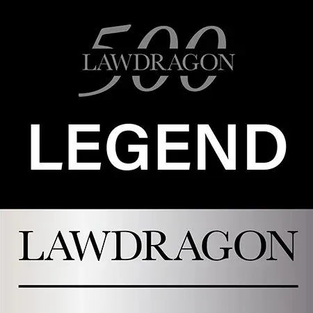 Lawdragon 500 Legend badge recognizing excellence in the legal profession.