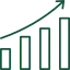 Bar chart icon depicting executive compensation and bonus division in Orange County divorces.