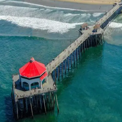 Divorce attorney Huntington Beach - Aerial view of the Huntington Beach Pier representing local legal expertise in high-asset marital dissolutions.