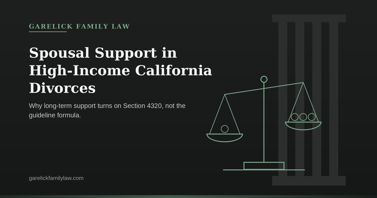 Illustration for: Spousal Support in High-Income California Divorces: What the Formula Does Not Tell You